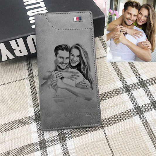 Long Wallet Leather With Personalized Photo Women's Wallet